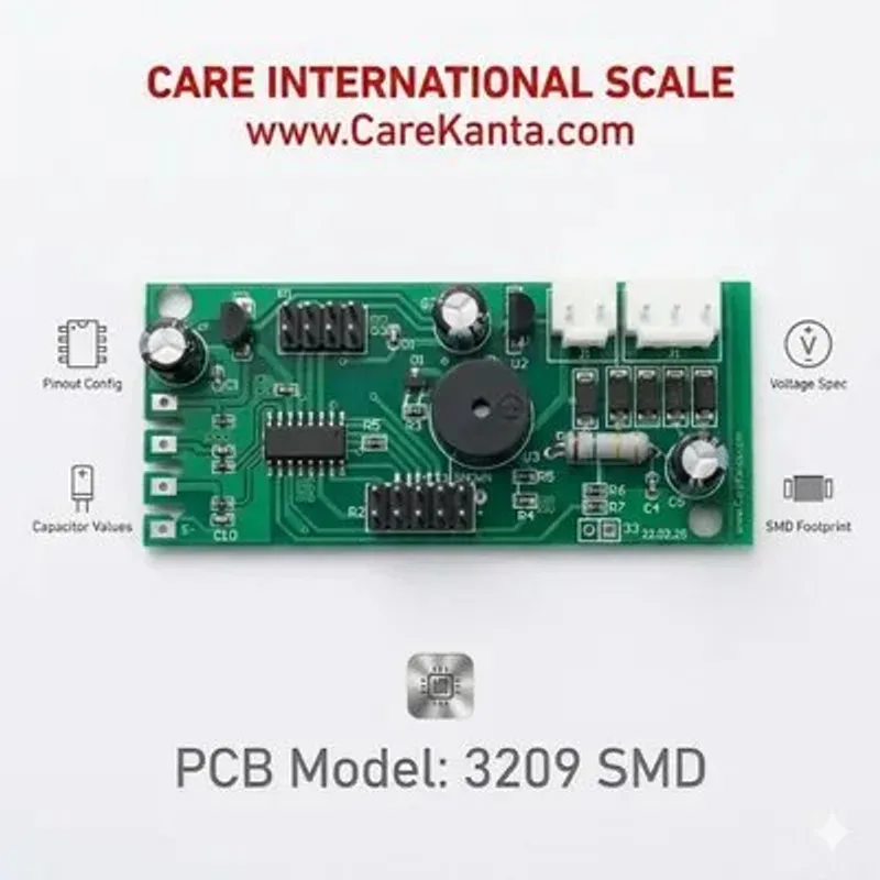 PCB SMD 3209 8 PIC DISPLAY CONNECTOR Scale Spare Parts - Care International Scale Pakistan