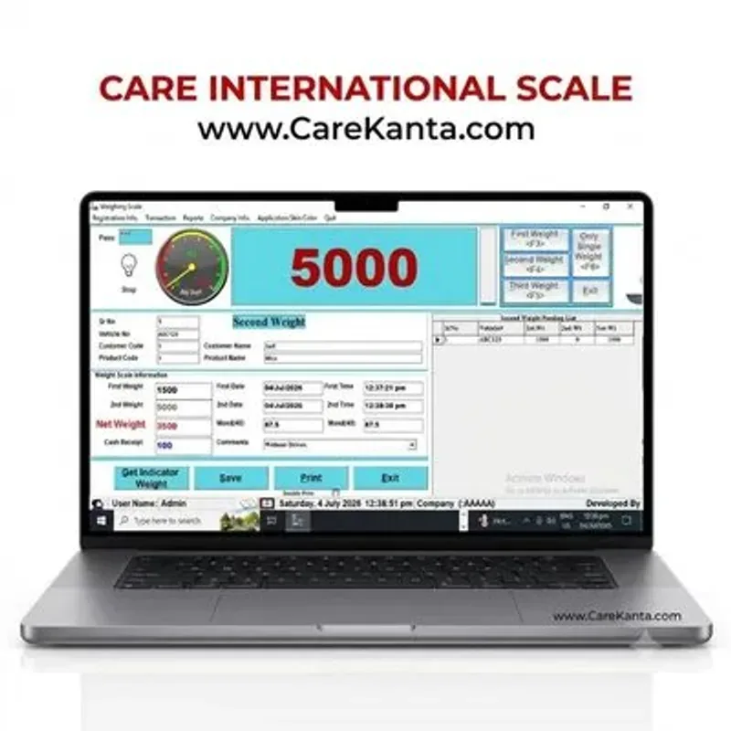 Weighbrdige Software Basic Software for all weighbridge Scale Spare Parts - Care International Scale Pakistan