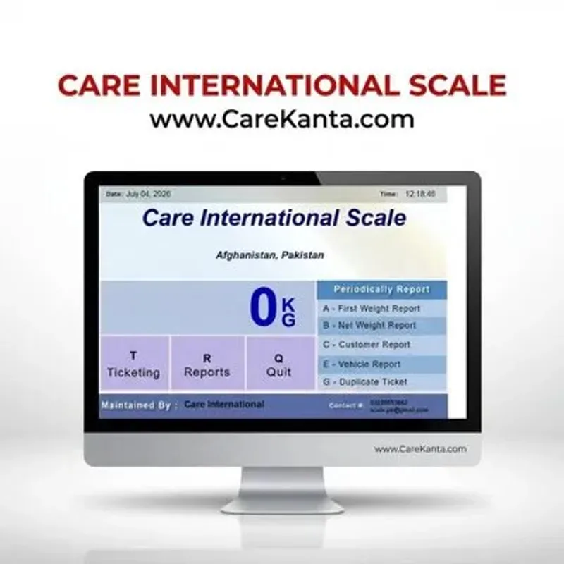 Weighbrdige Software Basic Software for all weighbridge Scale Spare Parts - Care International Scale Pakistan